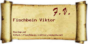 Fischbein Viktor névjegykártya